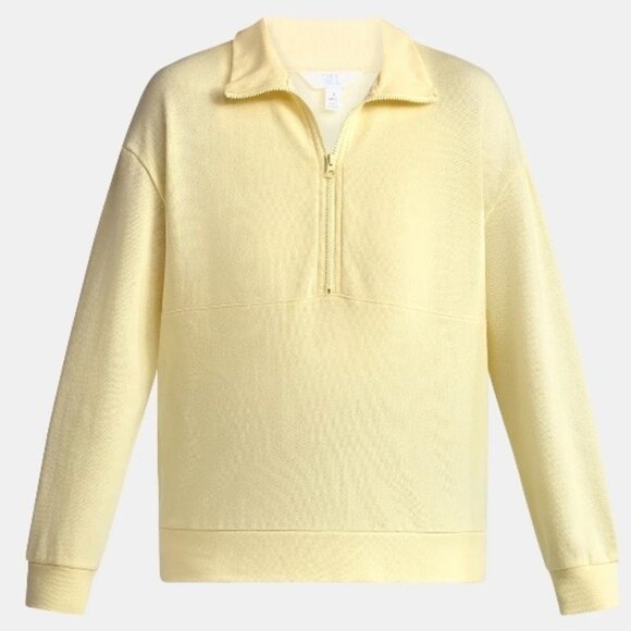 Time and Tru Tops - Time and Tru womens half zip fleece sweatshirt NWT yellow M